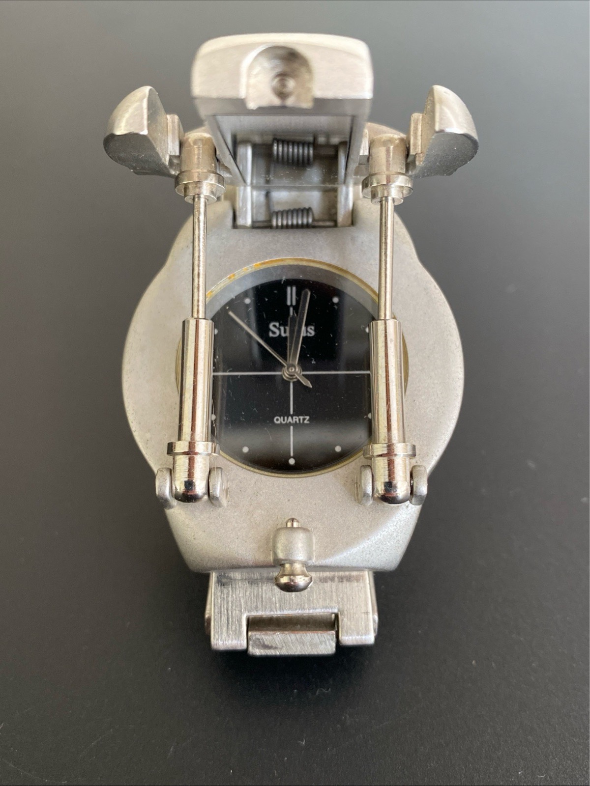 Y2K watch with piston cover working new battery