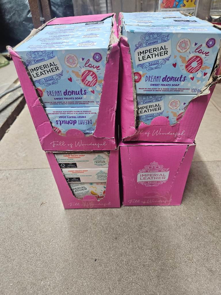 4x Imperial scented soap bar boxes