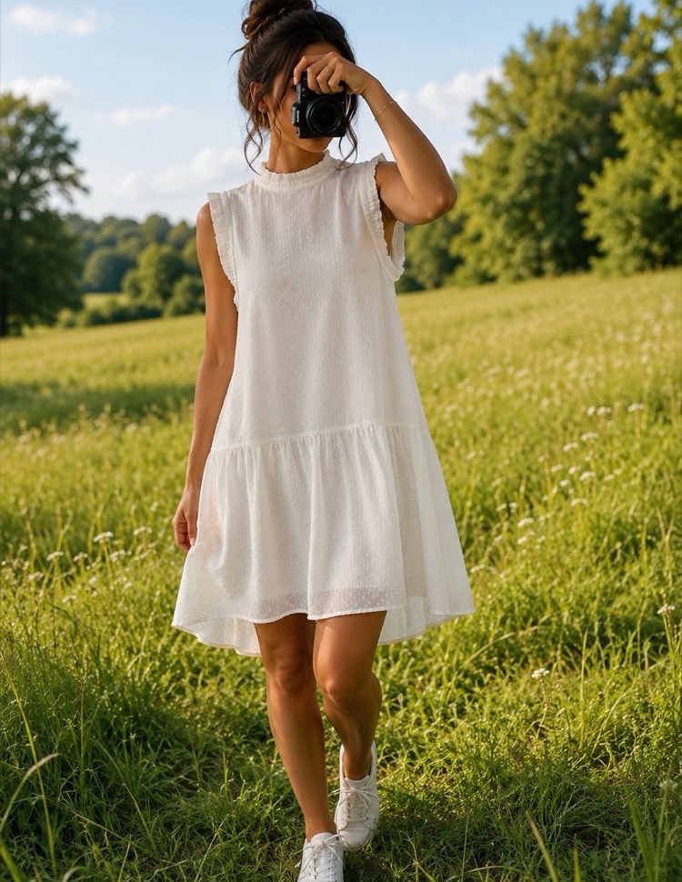 Tommy Hilfiger White Sleeveless Summer Dress In Size 8