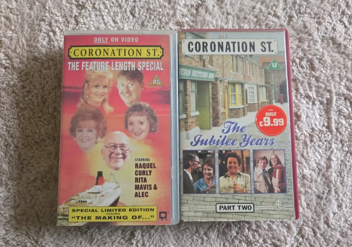 Coronation Street VHS x2 | Feature Special + Jubilee Pt2 | Untested | Good Condition