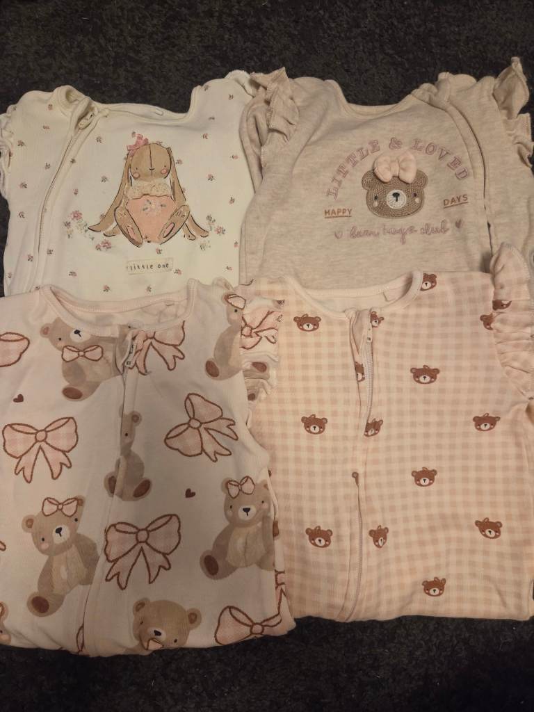 next babygrows girls up to 1 month