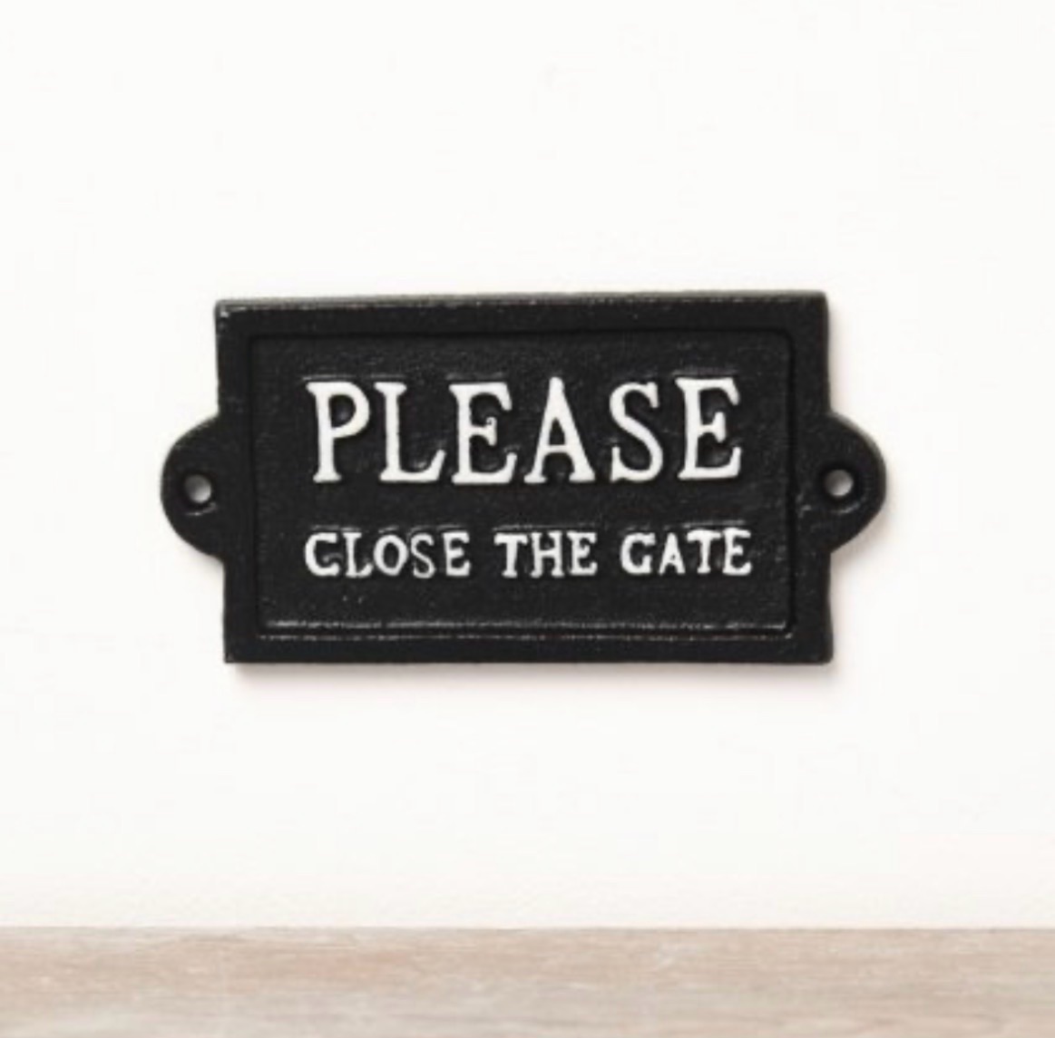 Please Close The Gate cast iron sign
