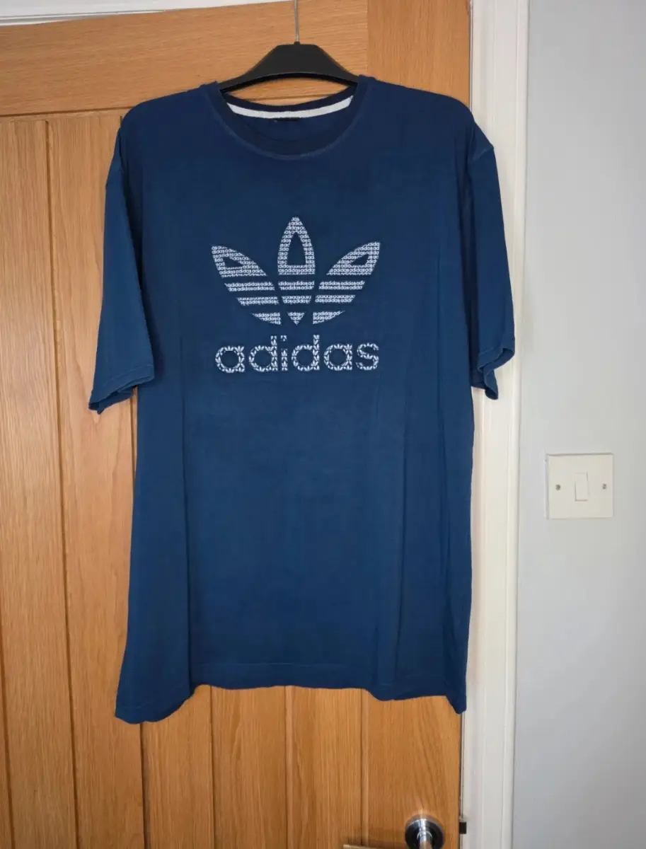 Adidas Men's Navy 100% Cotton T-Shirt