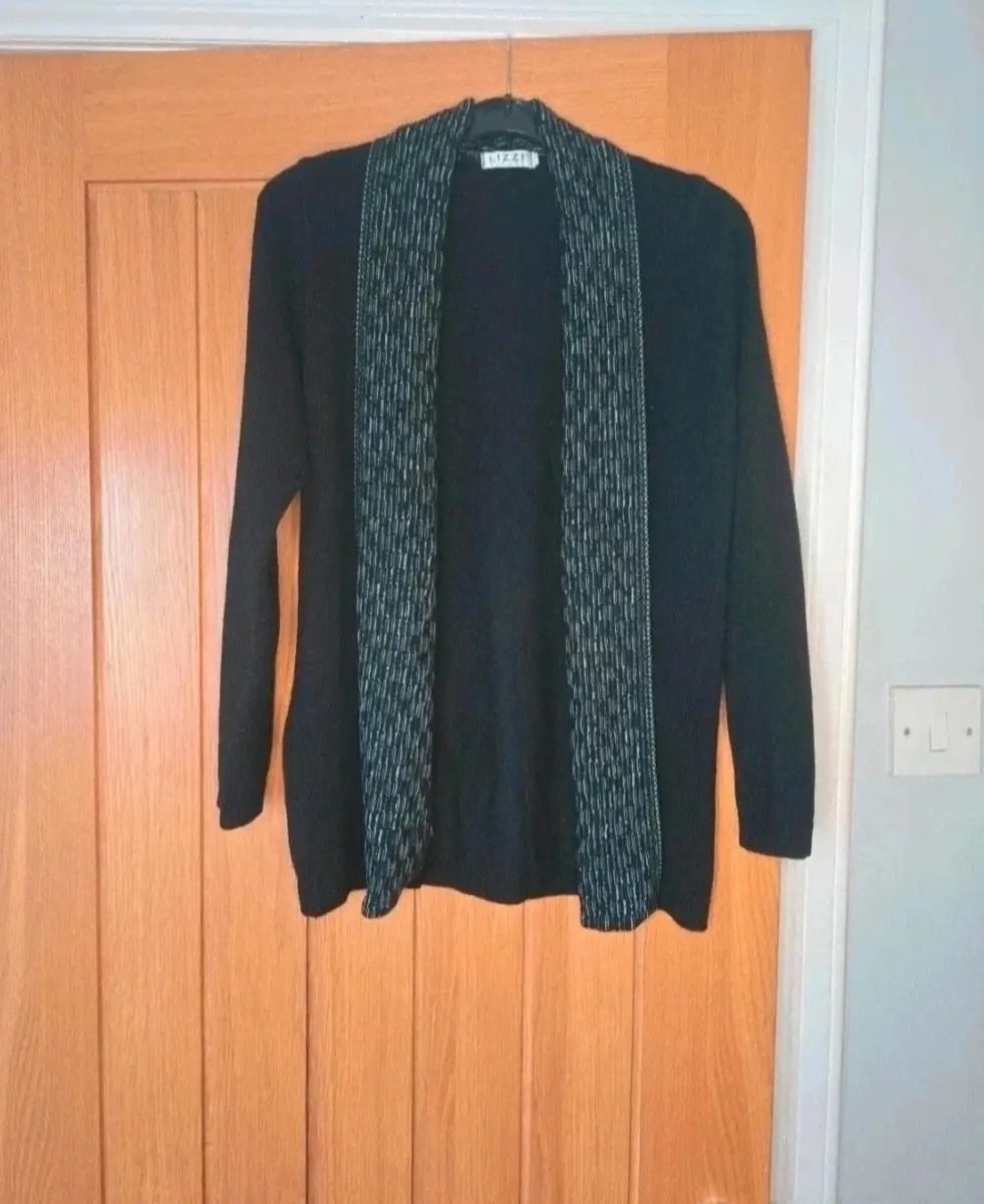 Lizzi Clarke Small-Medium Ladies Black Stretchy Cardigan