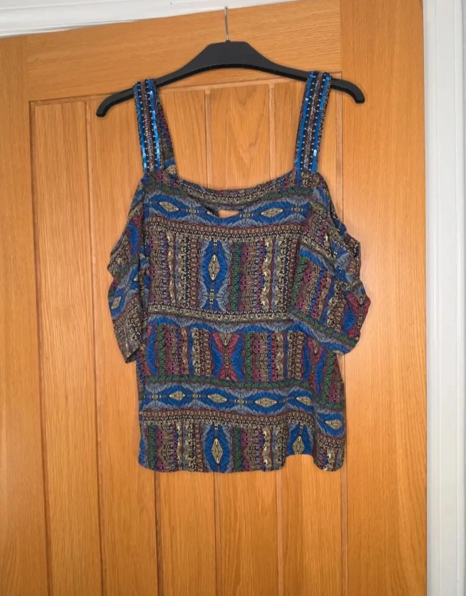 Next petite Size 12 Top With Sequenced Embellishments