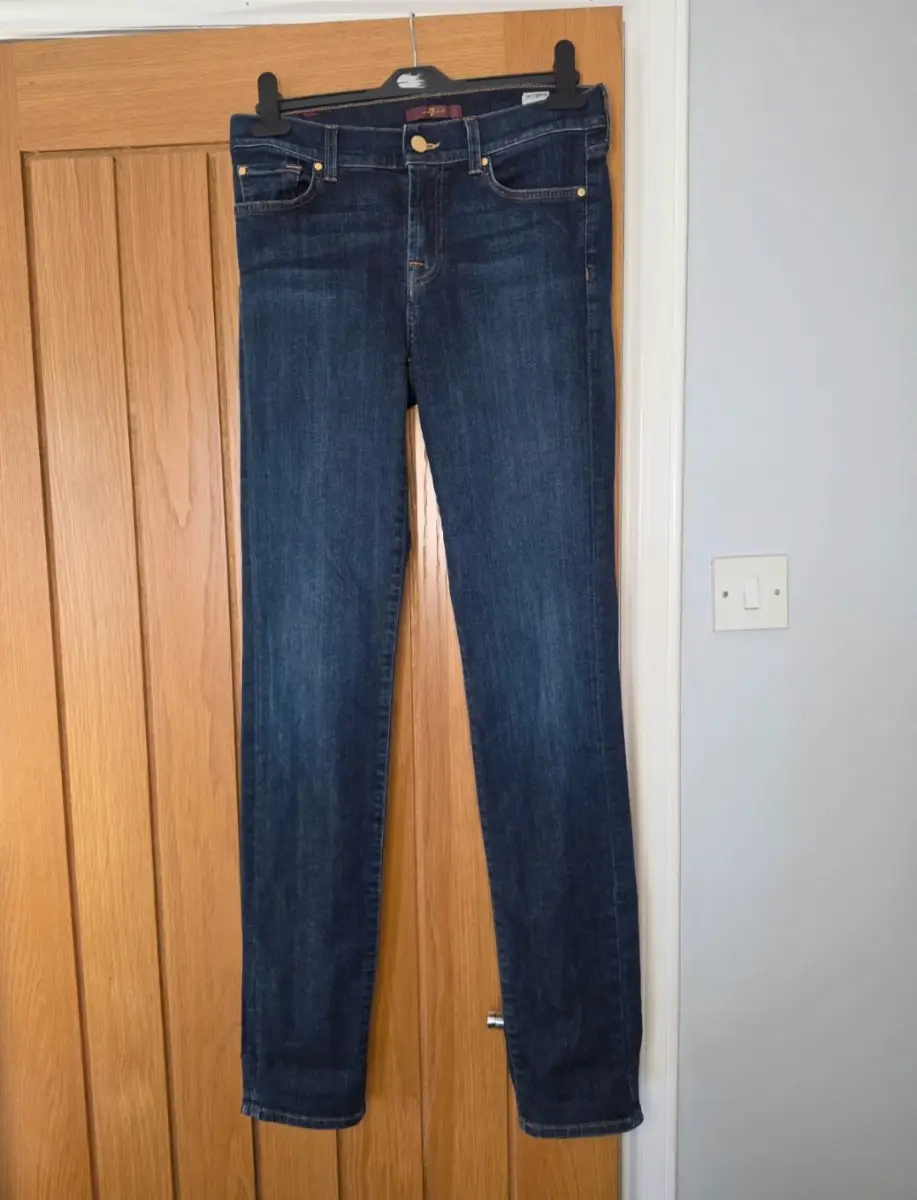 For All Mankind Navy Skinny Jeans - W29