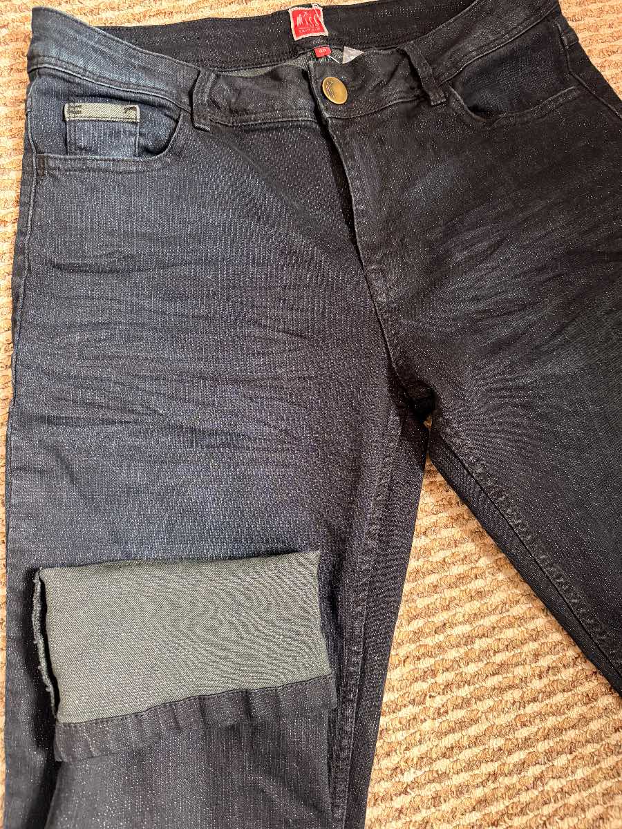 Miss captain navy blue glitter jeans