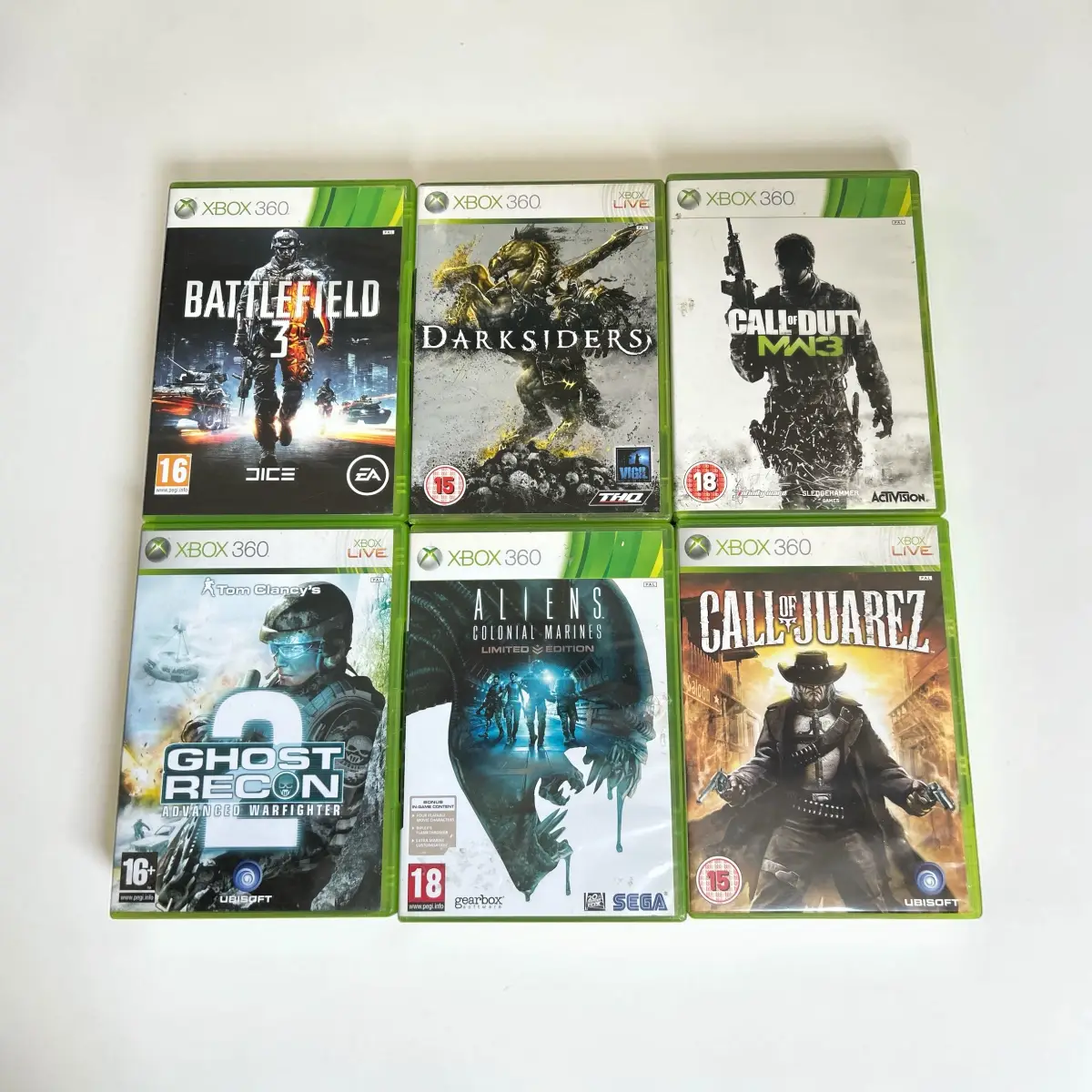 Xbox 360 Game Lot - Call Of Duty MW3 Battlefield 3 Aliens Darksiders Juarez PAL