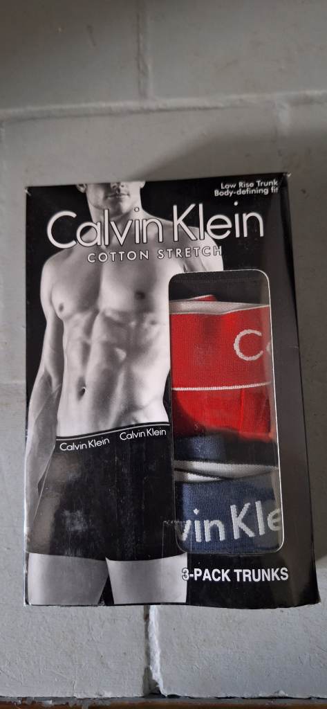 Mens Calvin Klein Boxer Shorts Cotton Stretch Size small pack of 3. Brand new