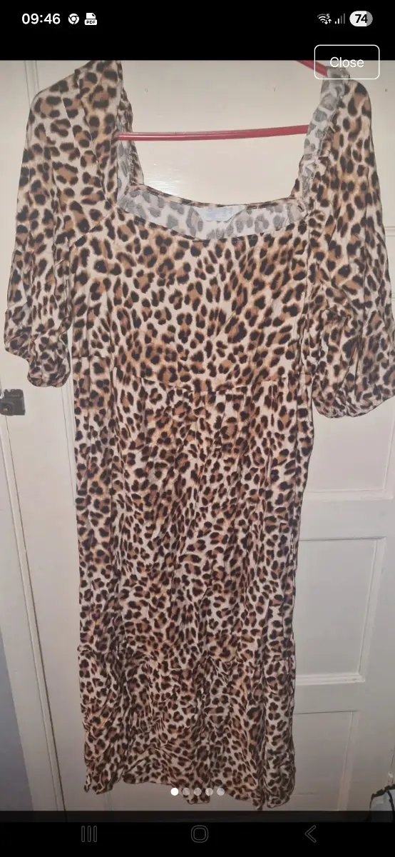Ladies Primark Leopard Print Dress Size 16