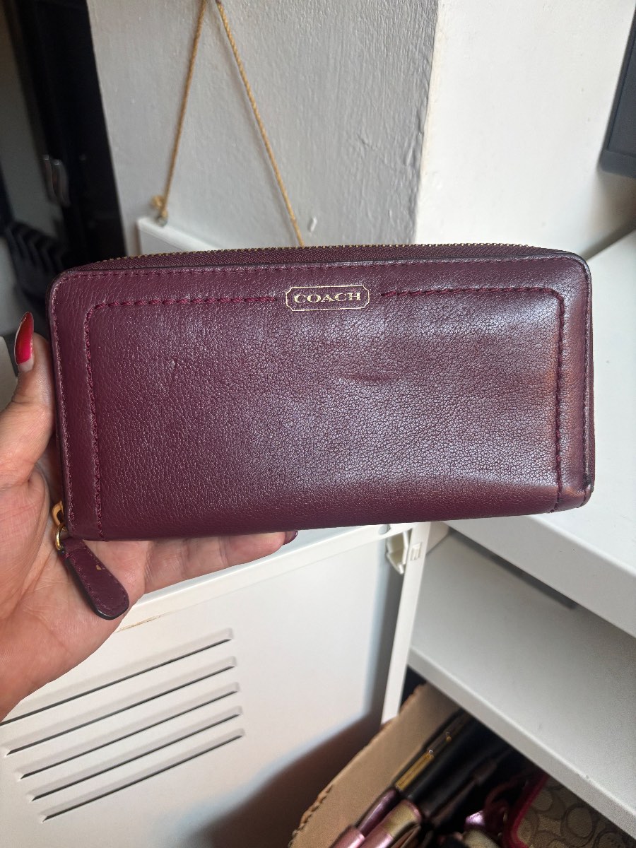 Genuine burgundy Coach wallet/purse
