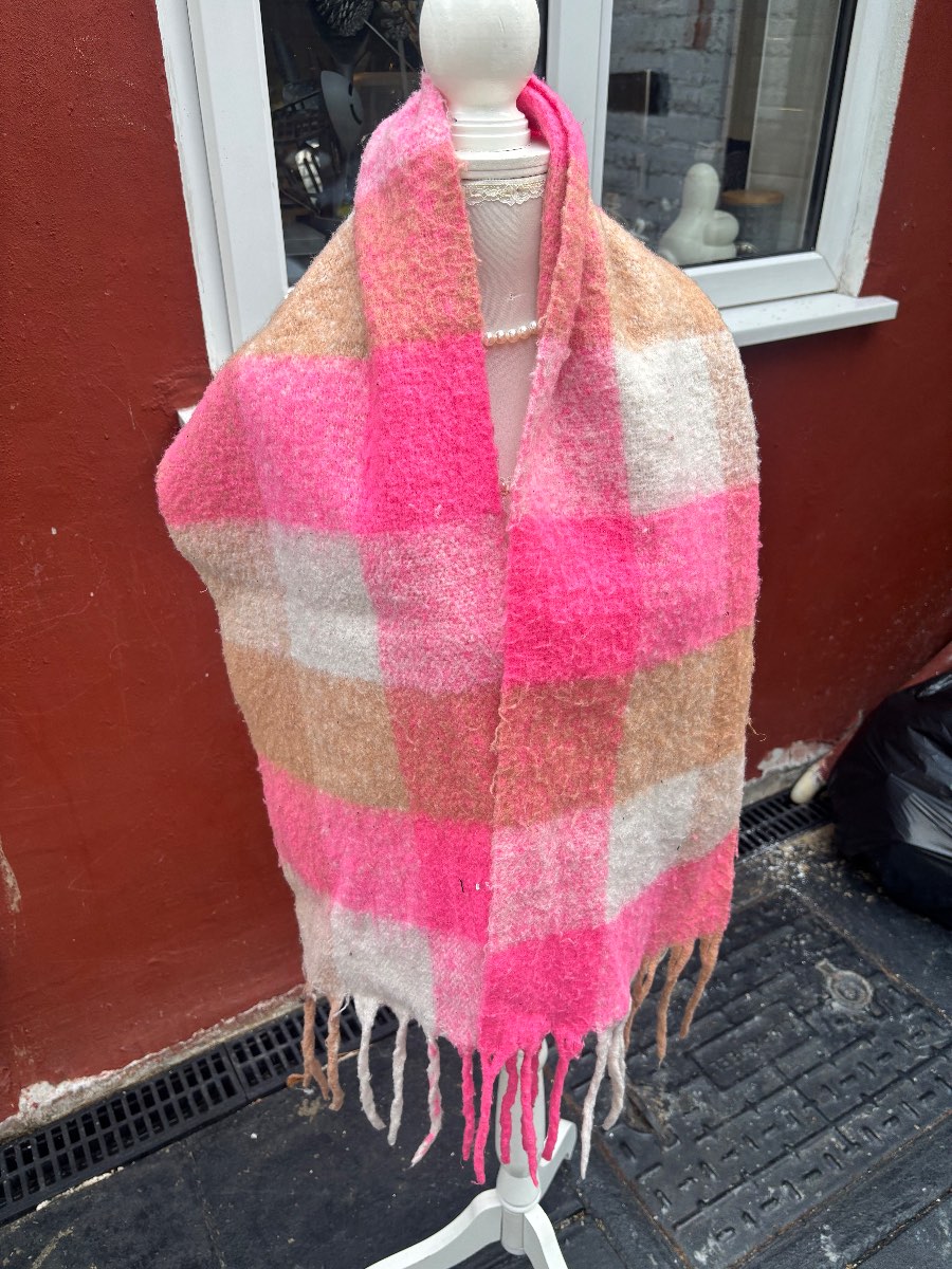 Pink, White & Beige Scarf