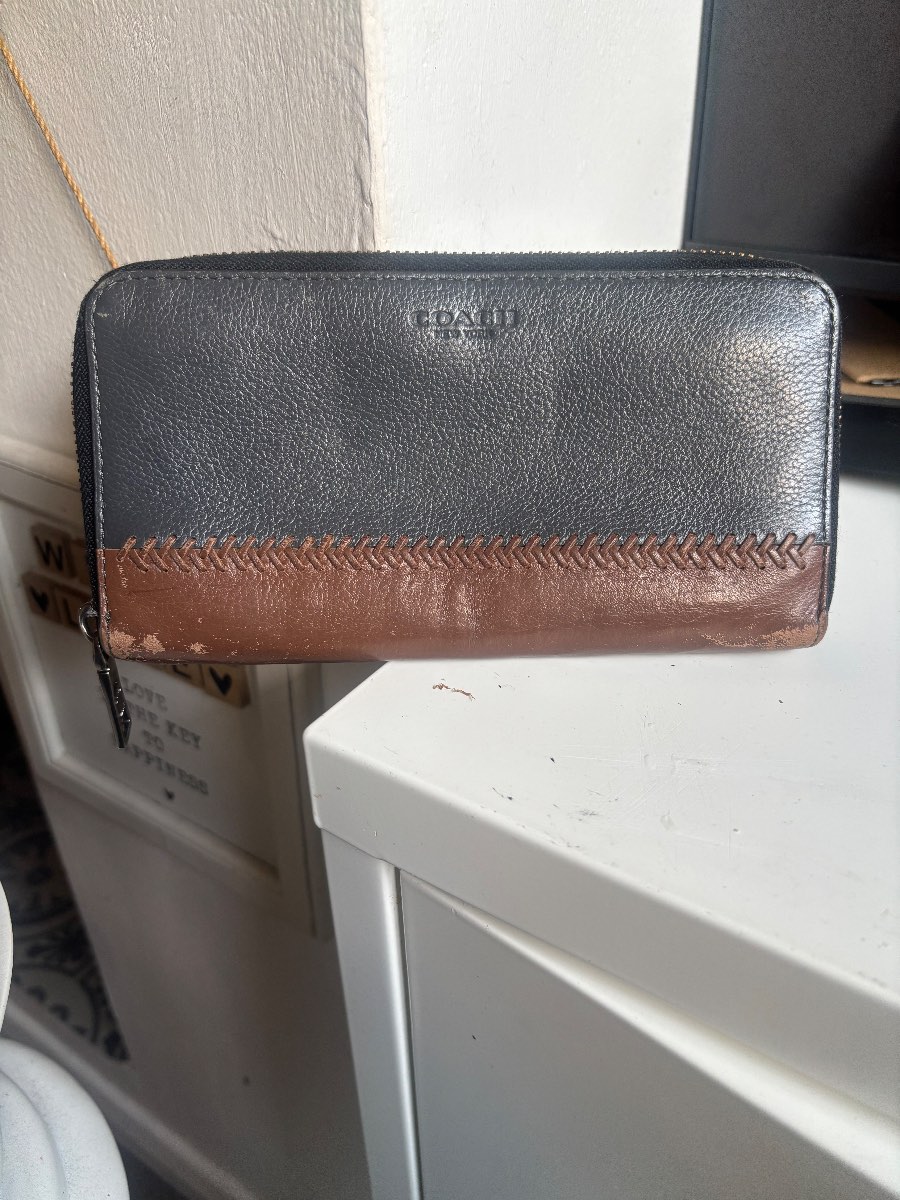 Genuine brown and Navy Coach purse/wallet