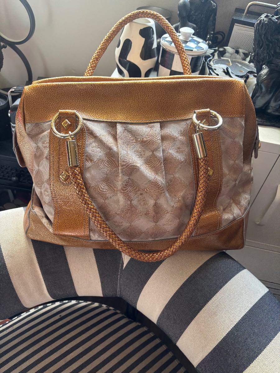 Genuine Gold MCM Travel Bag / Large Handbag