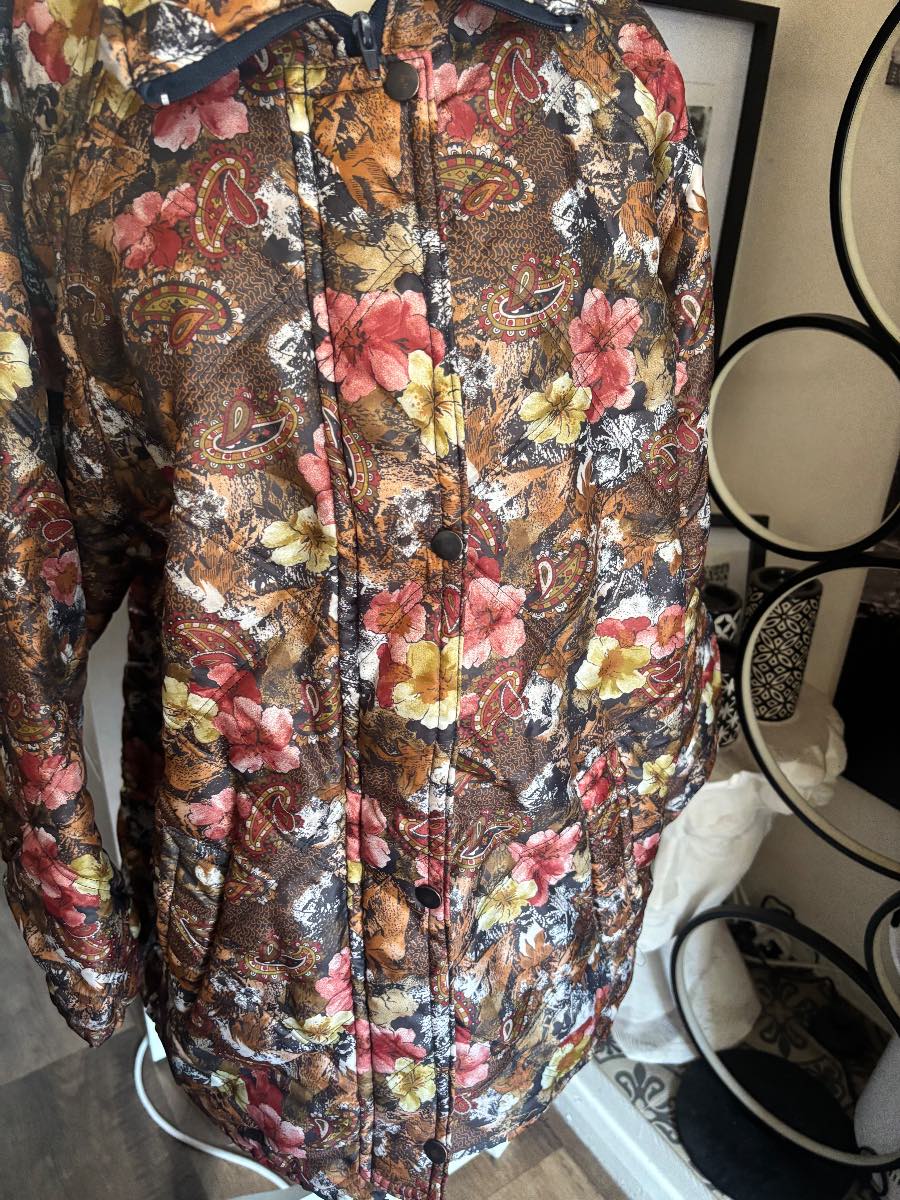 Vintage Multi-Colour Floral Jacket – Women’s Size 16