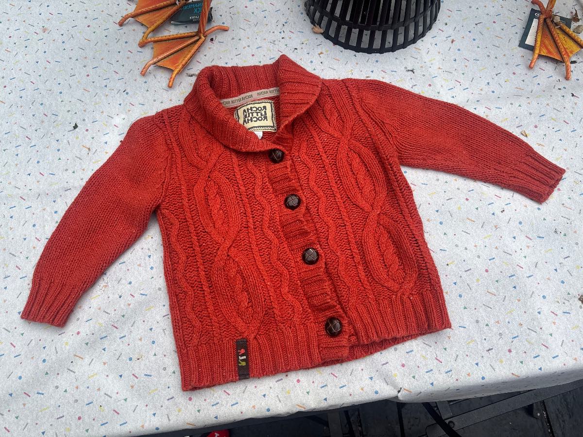 Genuine John Rocha Boys' Orange Cardigan – 18–24 Months