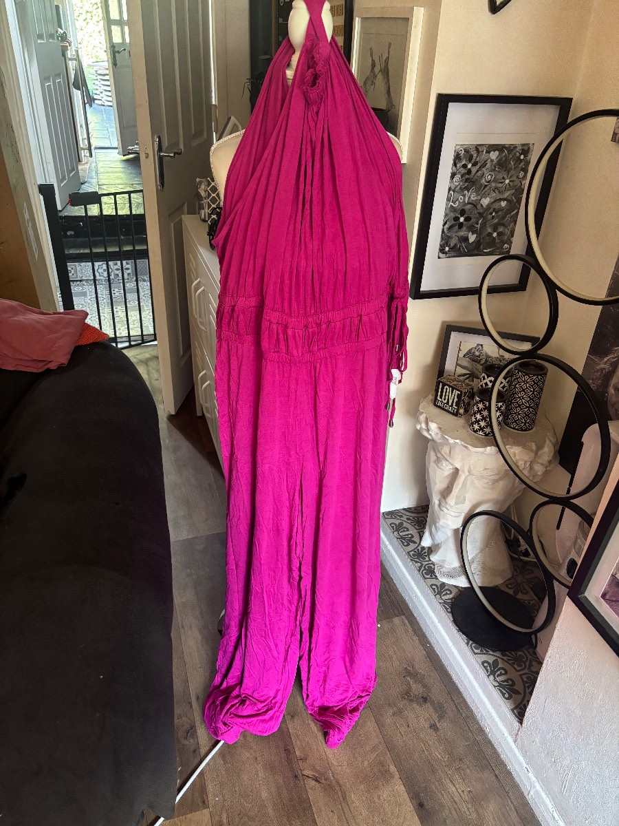 Hot Pink Monsoon Jumpsuit – Size XXL – New with Tags