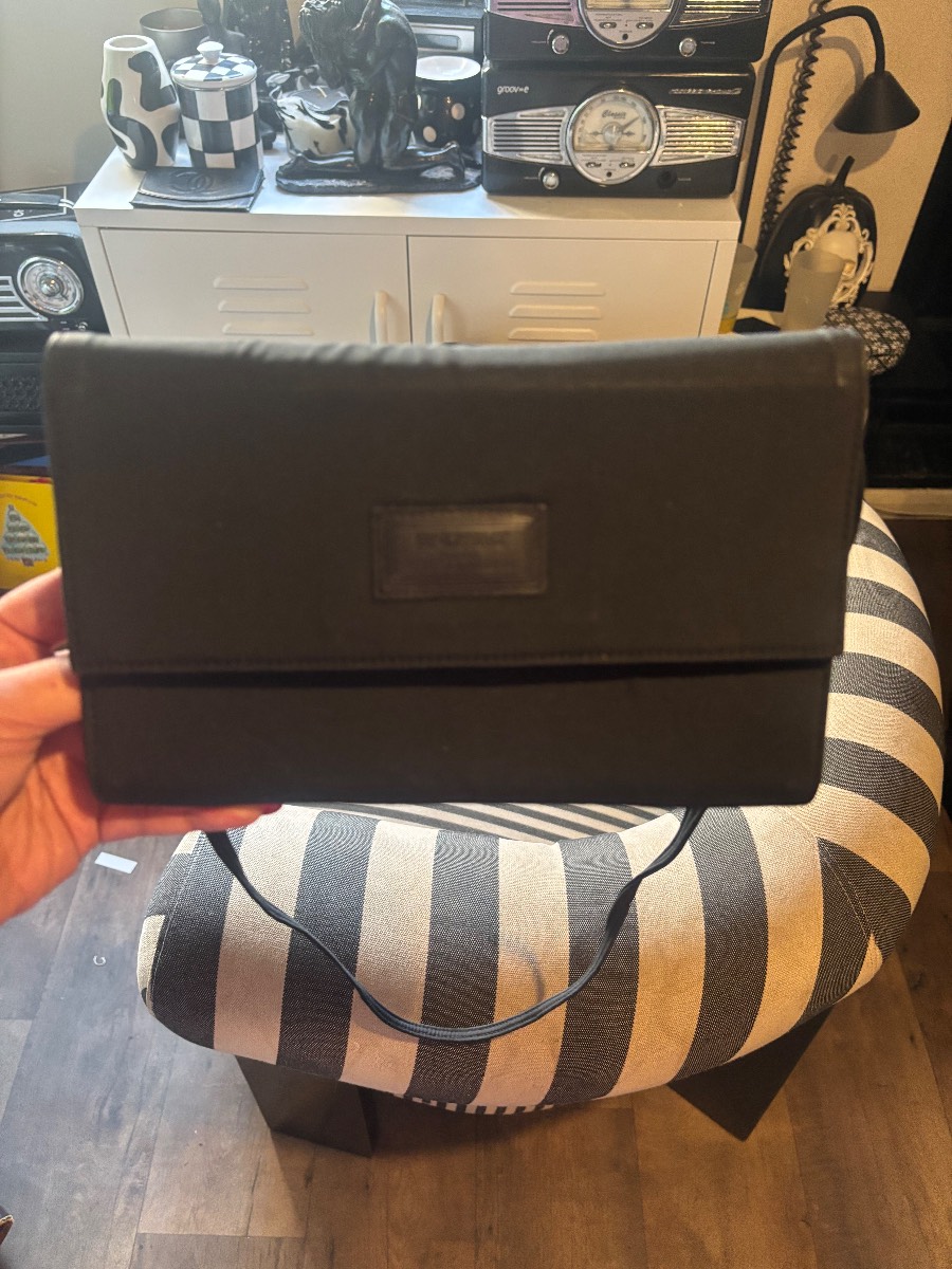 Vintage Black Fendissime Clutch/Crossbody Bag