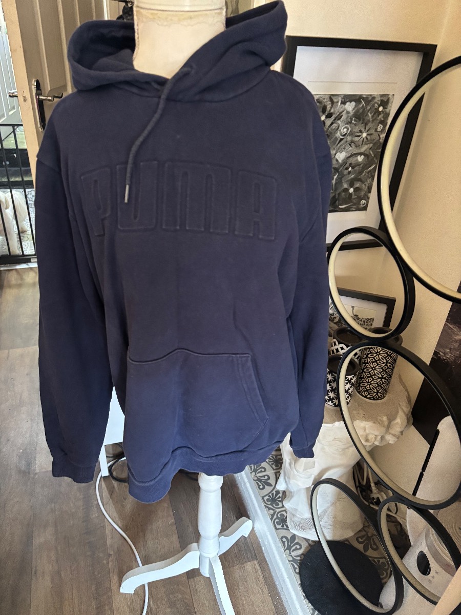 Genuine Navy Puma Hoodie – Size M