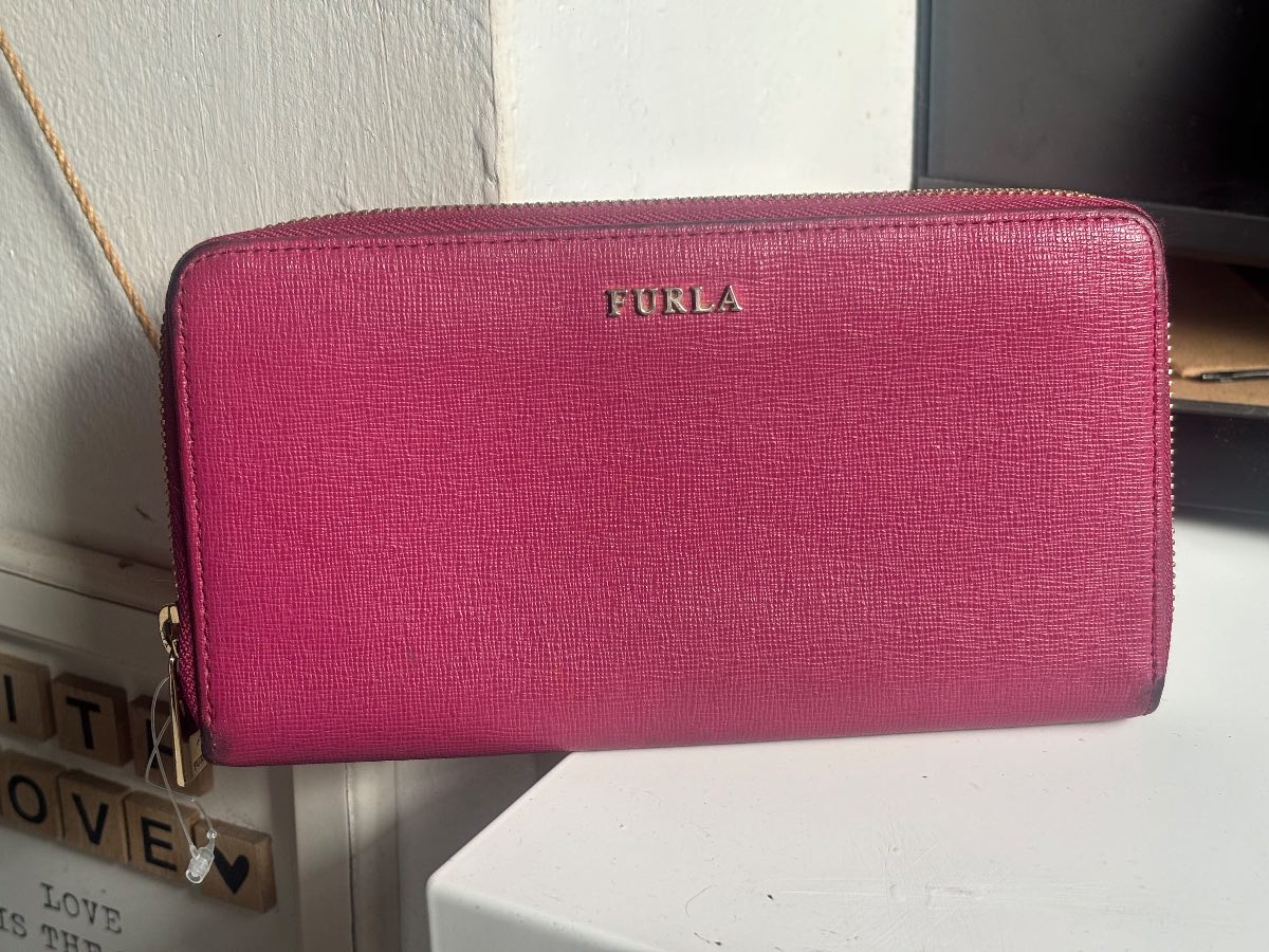 Genuine Furla Pink & Gold Hardware Purse