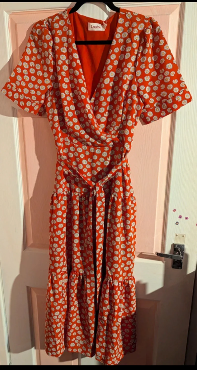 Louche - Red Daisy Dress size 14