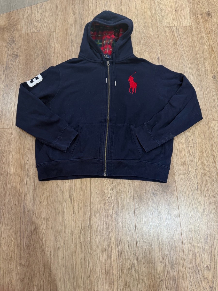 Ralph Lauren polo full zip hoodie big pony XXL