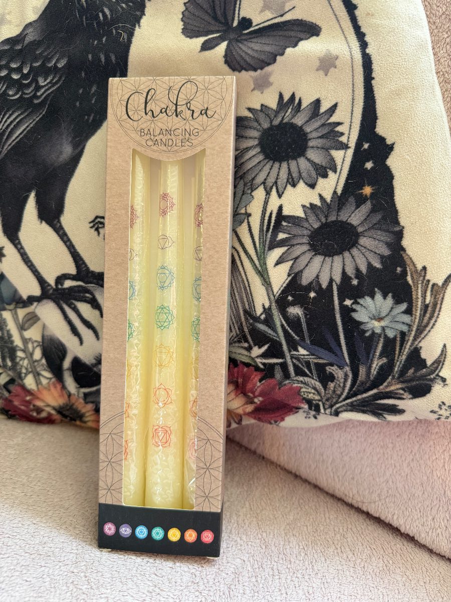 Taper Candles - Set of 3 - Chakra Design