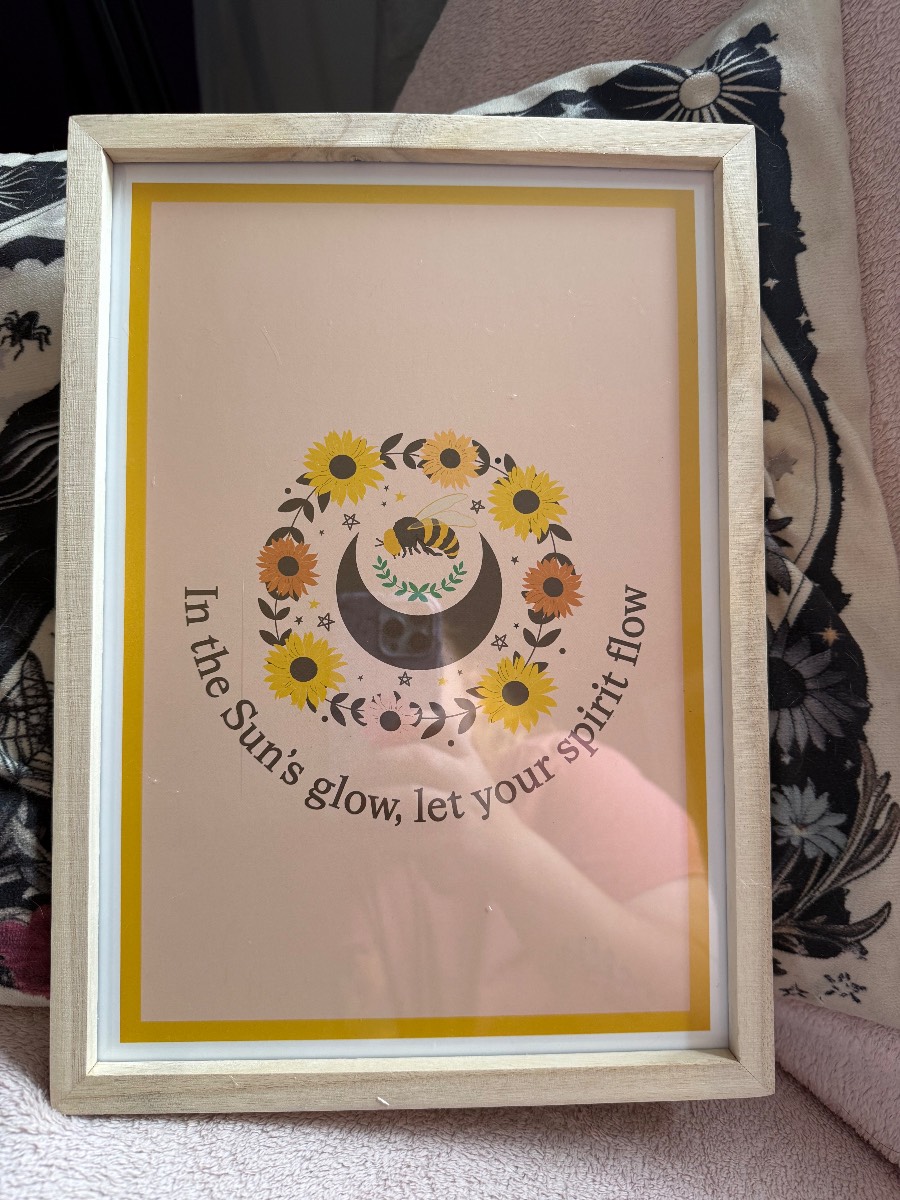 Bee and Flower Design Poster