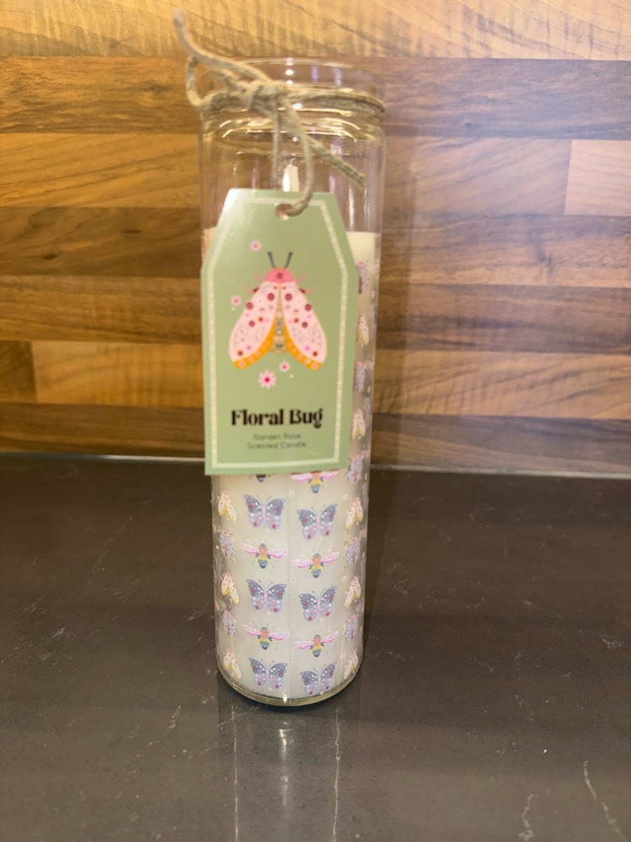 Floral Bug Tube Candle