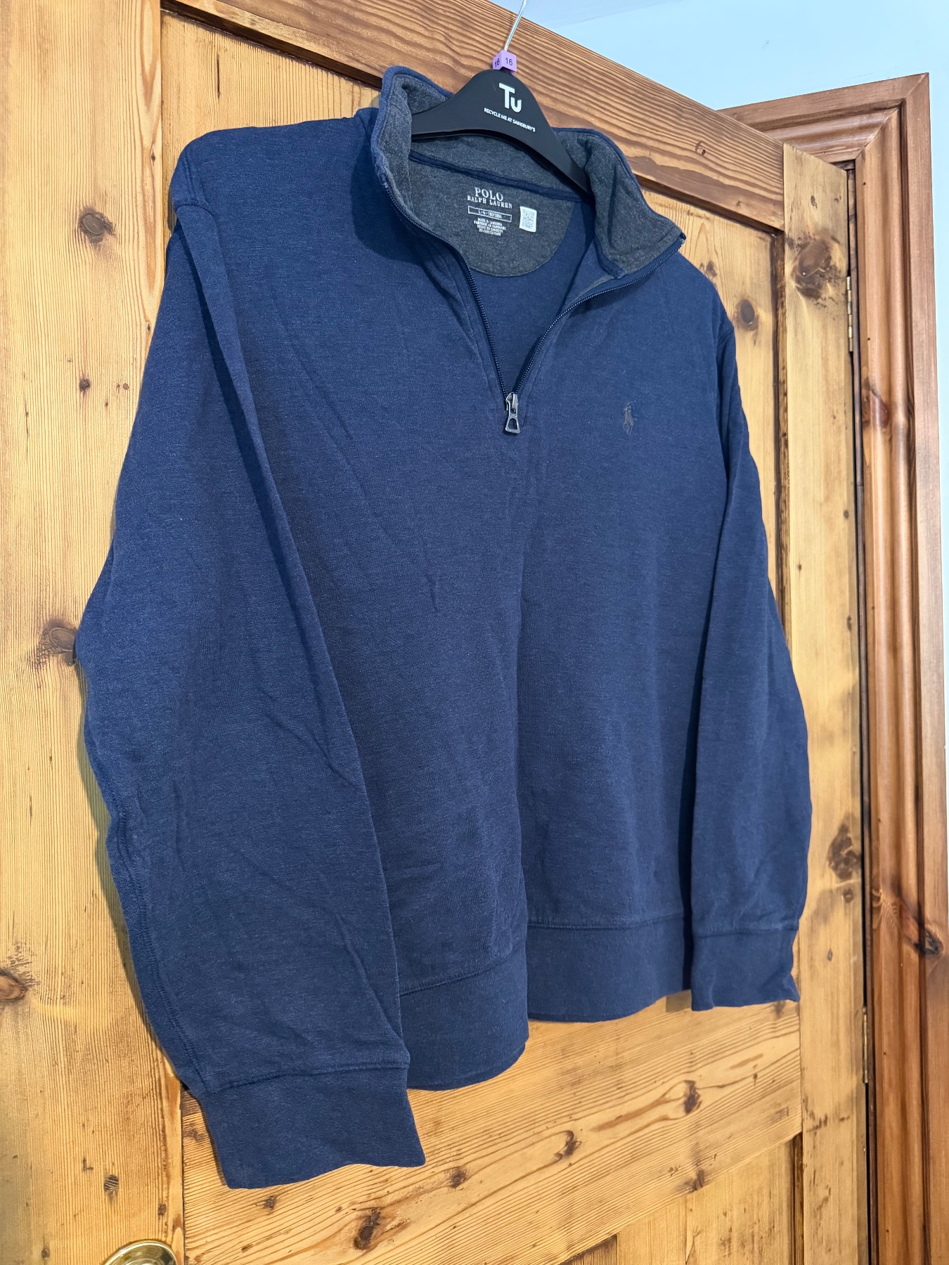 Polo Ralph Lauren Navy Quarter Zip Jumper – Men’s L