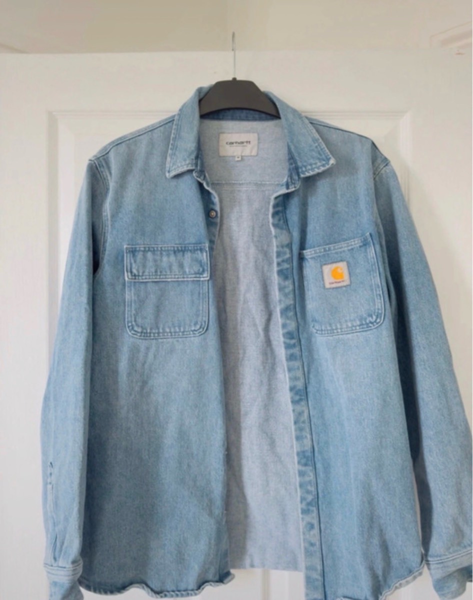Men’s Authentic Carhartt Work In Progress WIP 100% Cotton Denim Jacket Casual Streetwear