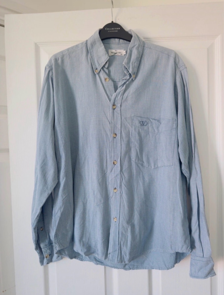 Vintage Licensed/Diffusion Valentino Button Up Long Sleeve 100% Cotton Shirt