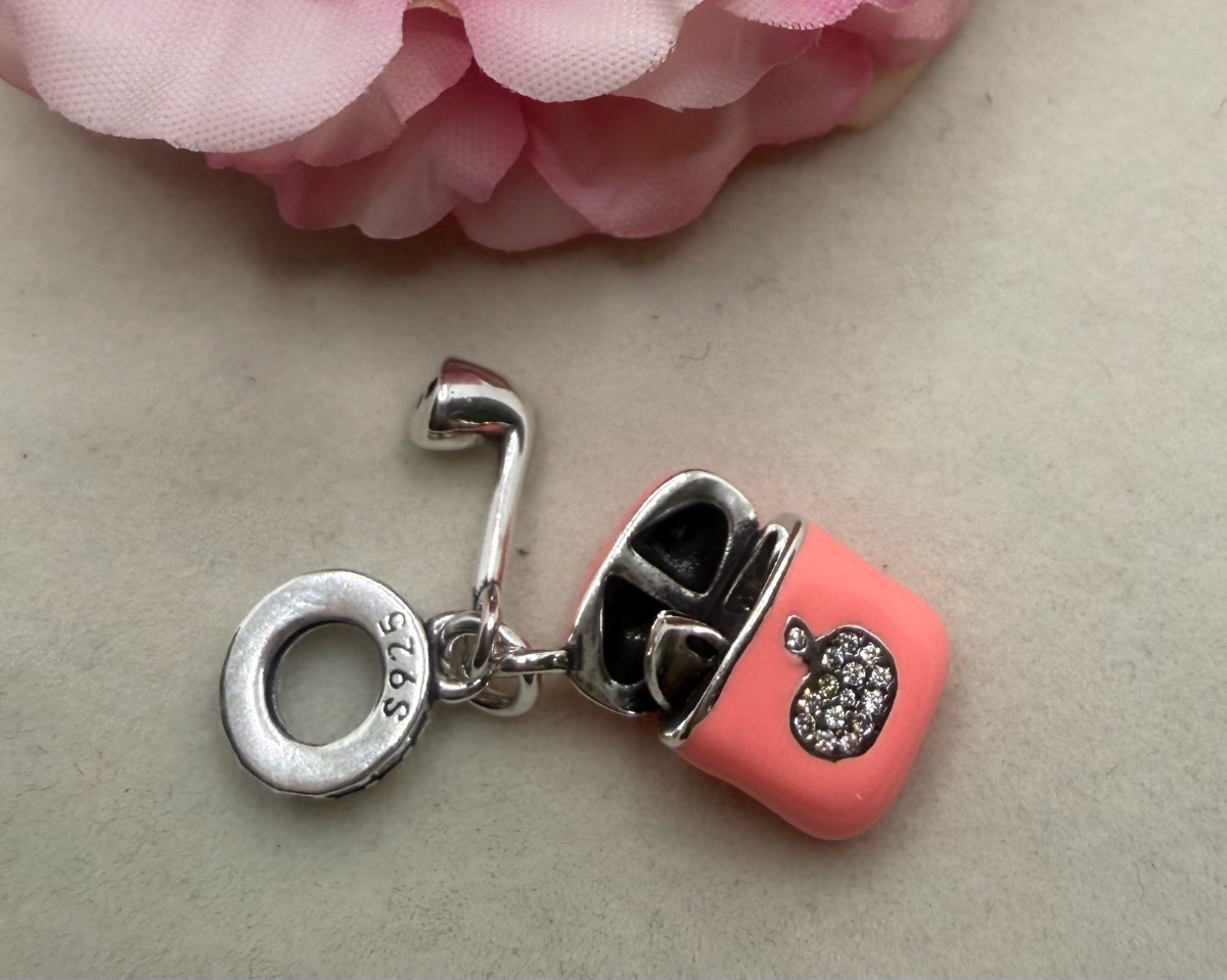 925 stamped sliver ear bud charm