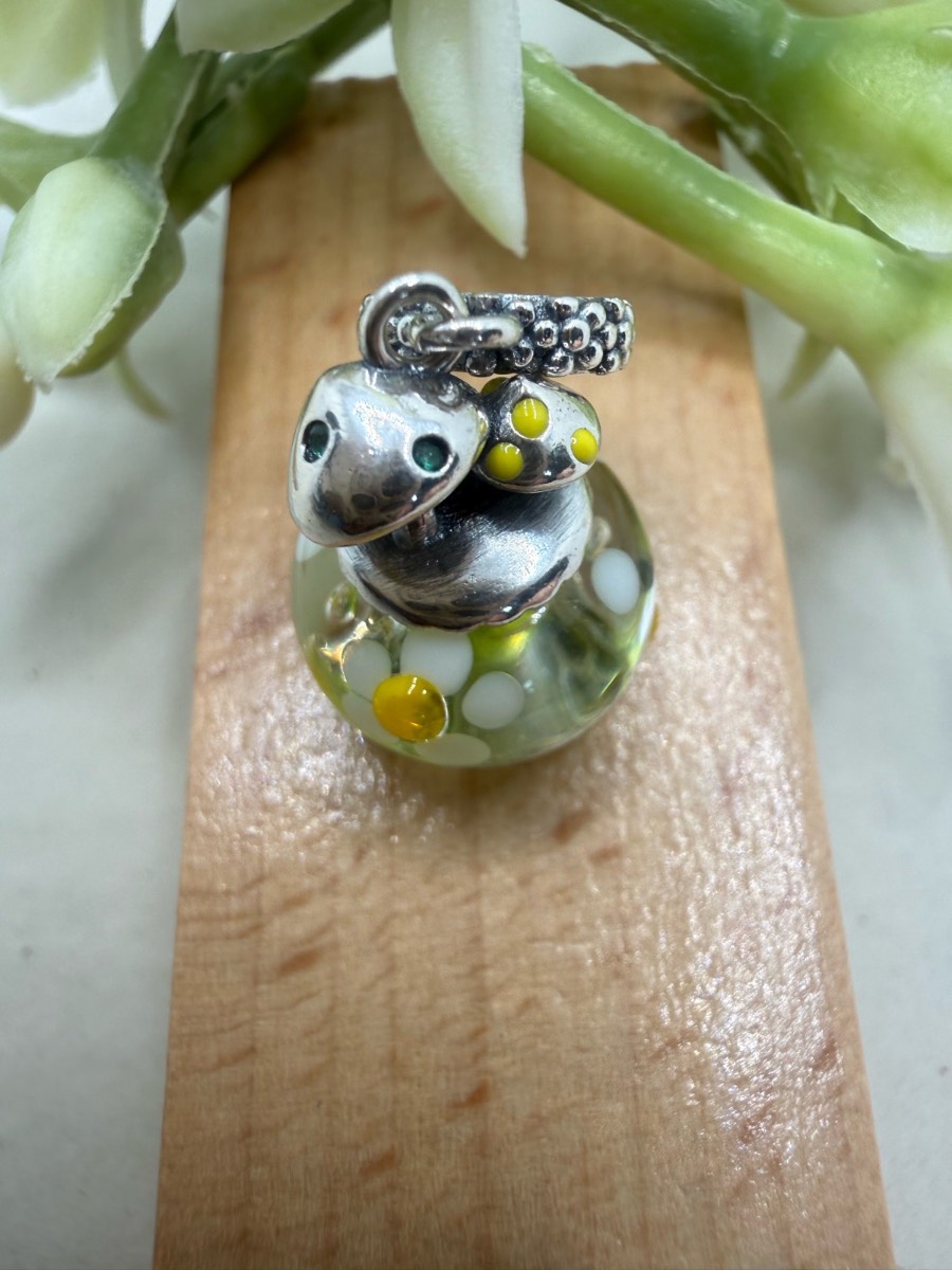 925 stamped sliver toadstool charm