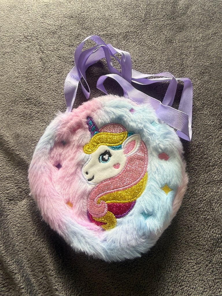 Kids Fluffy Unicorn Bag