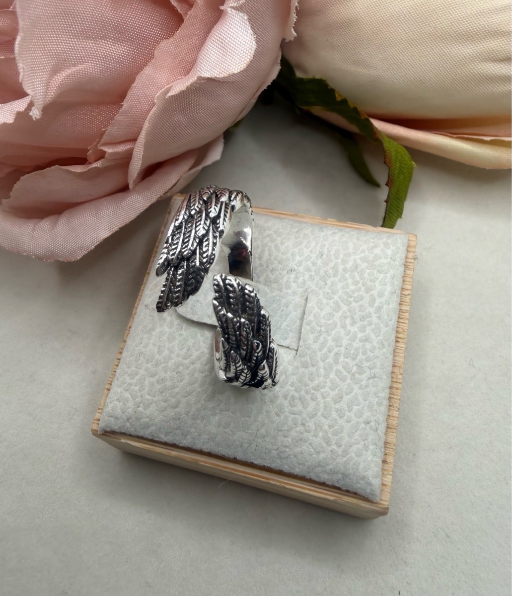 Stainless steel wing design ring