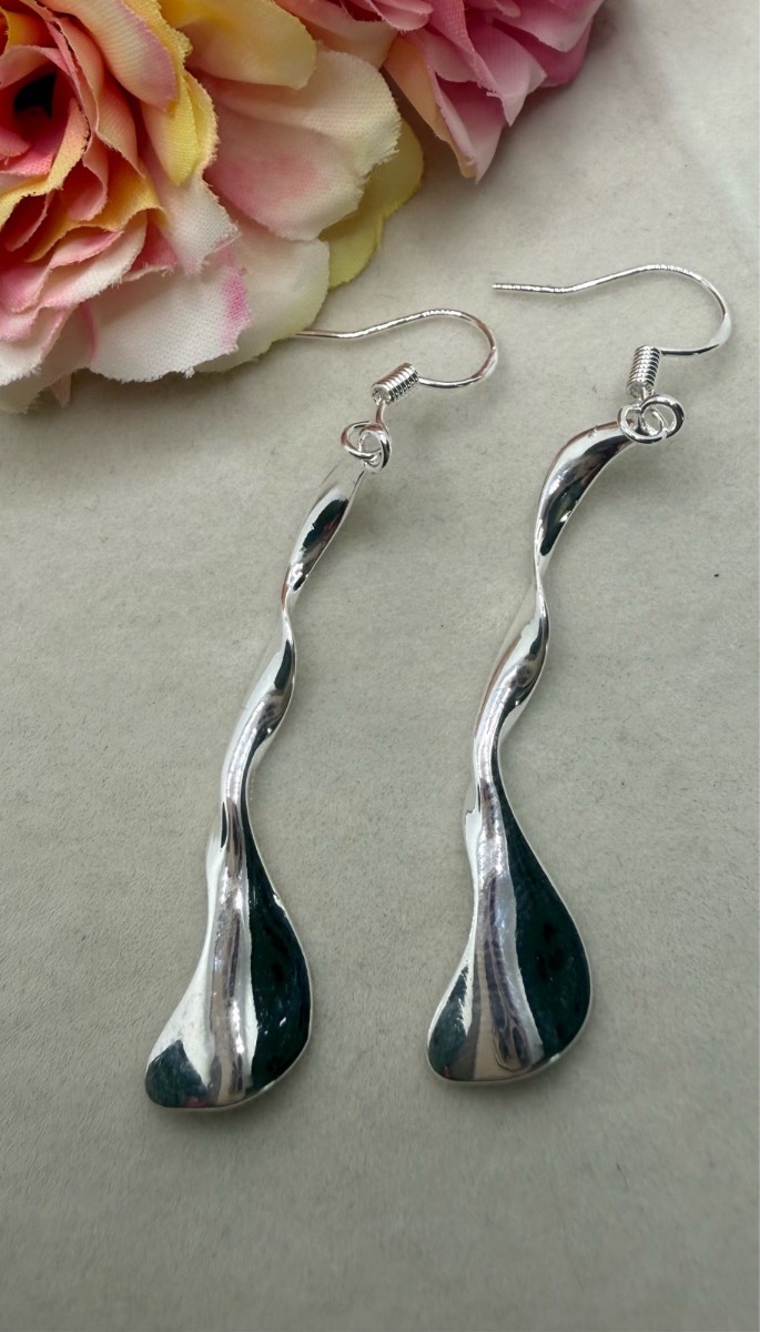 925 stamped sliver dangle earrings