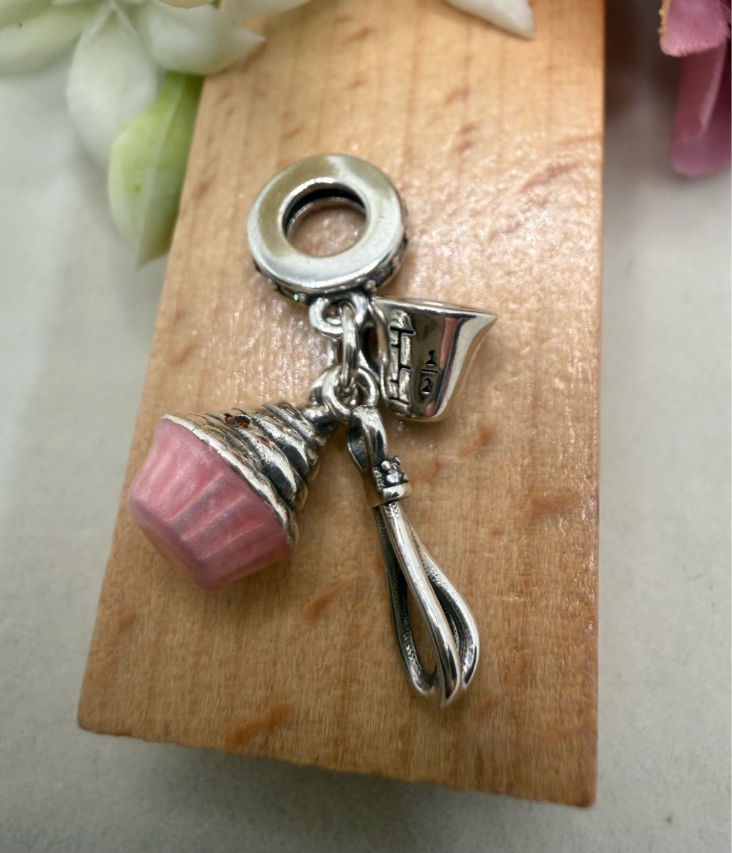 925 stamped sliver baking theme charm