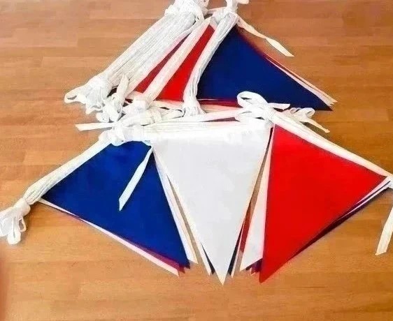 100ft Red White Blue Bunting Patriotic USA250