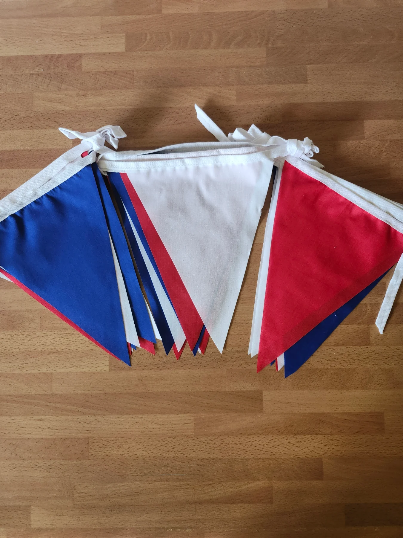 27ft red white blue fabric bunting