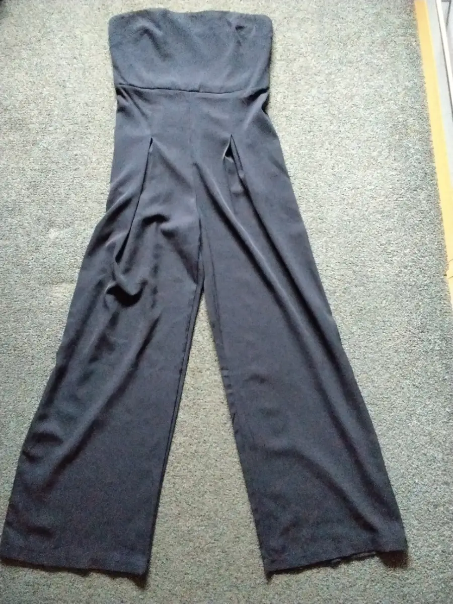 Navy strapless jumpsuit size L