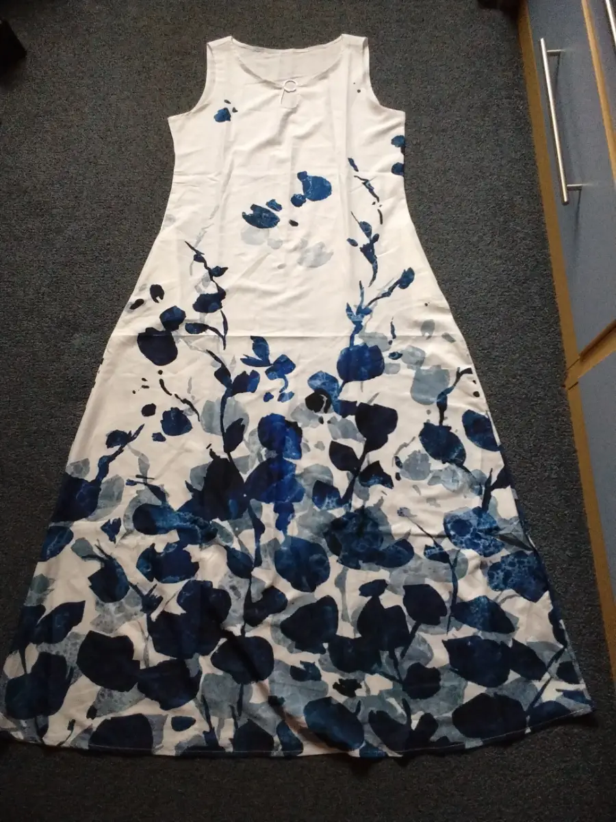 Blue & White long dress size L