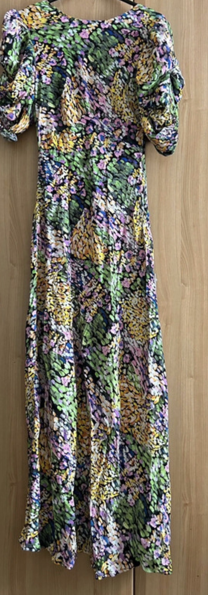 Warehouse Ditsy Floral Midi Tea Dress V Back Summer Occasion