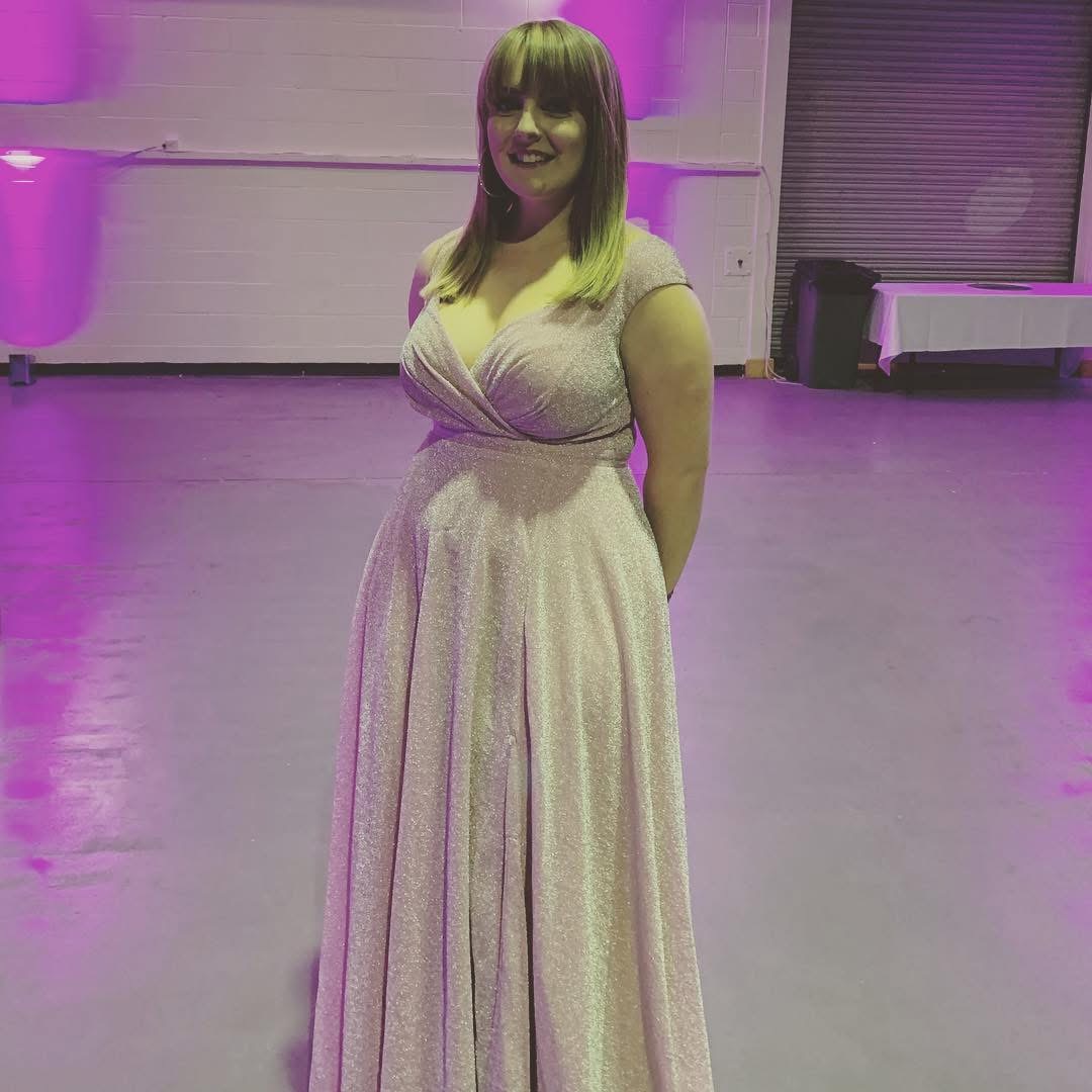 Rose gold glitter dress - Quiz size 12