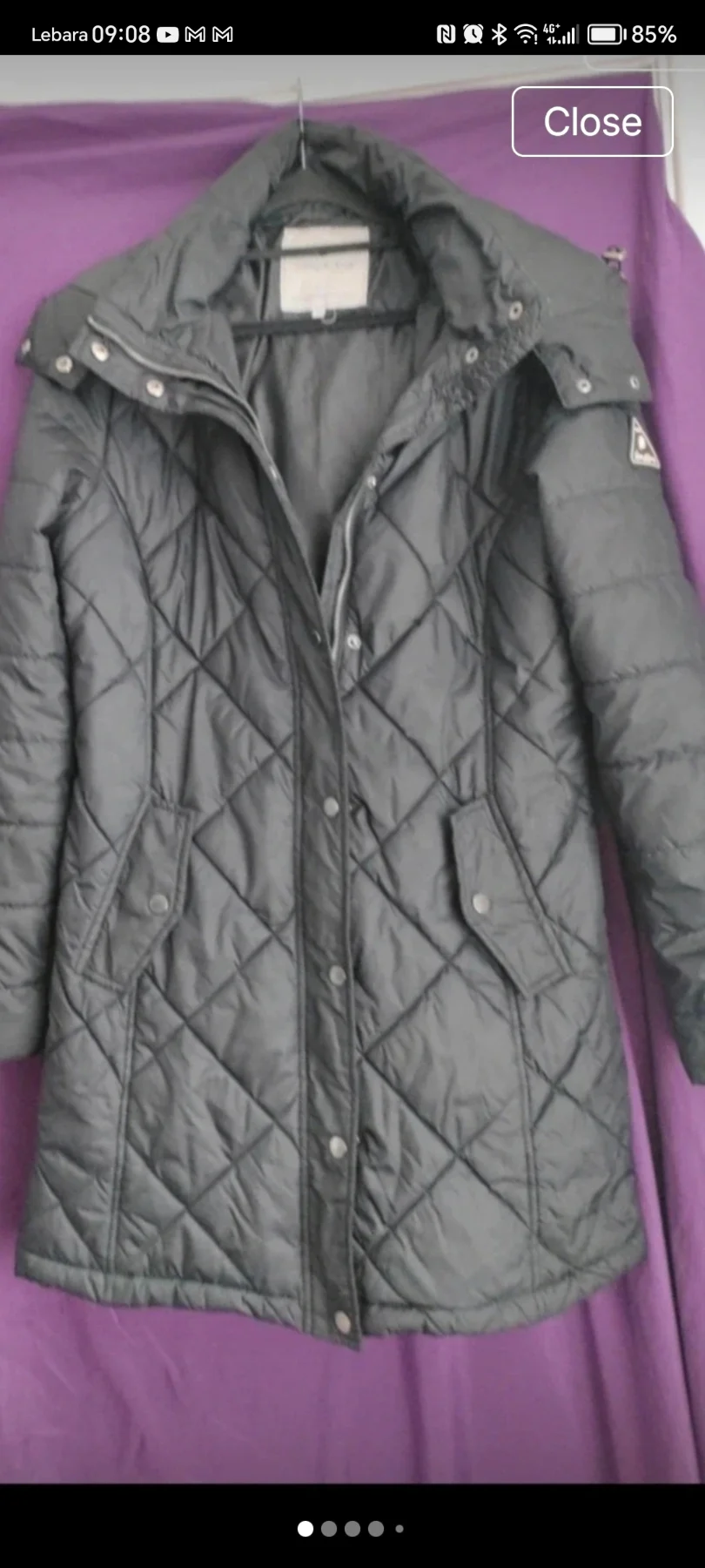 💥 Harvey and Jones coat black, removable hood, great school coat, size 14💥