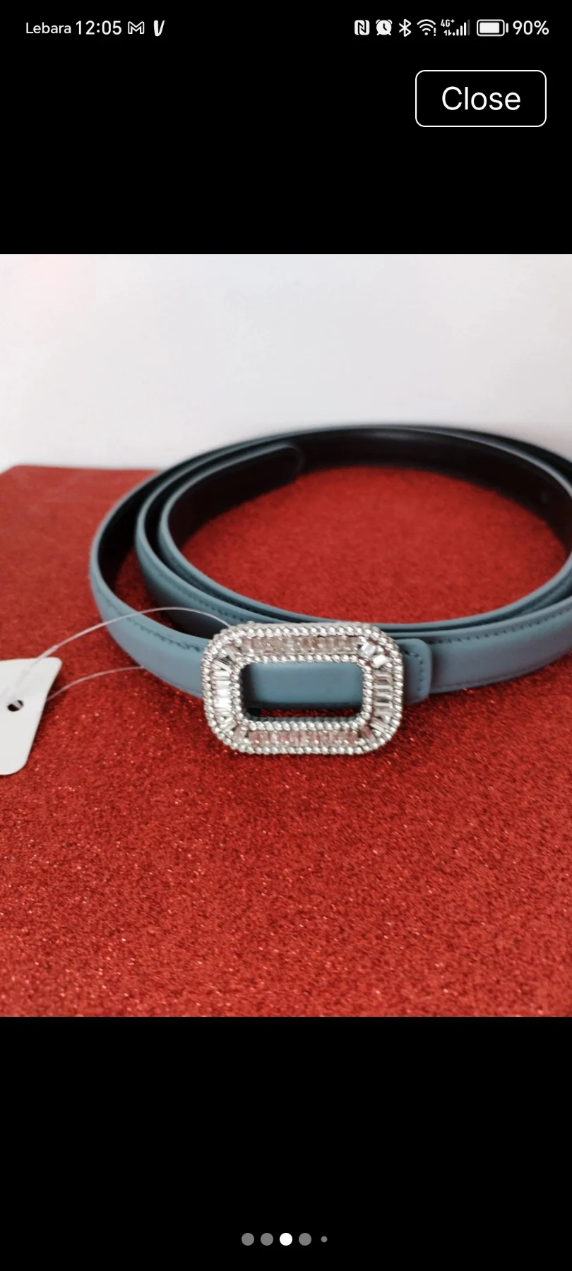 🩵 genuine 100% leather reversible belt blue/black 36 - 44 inches 🩵