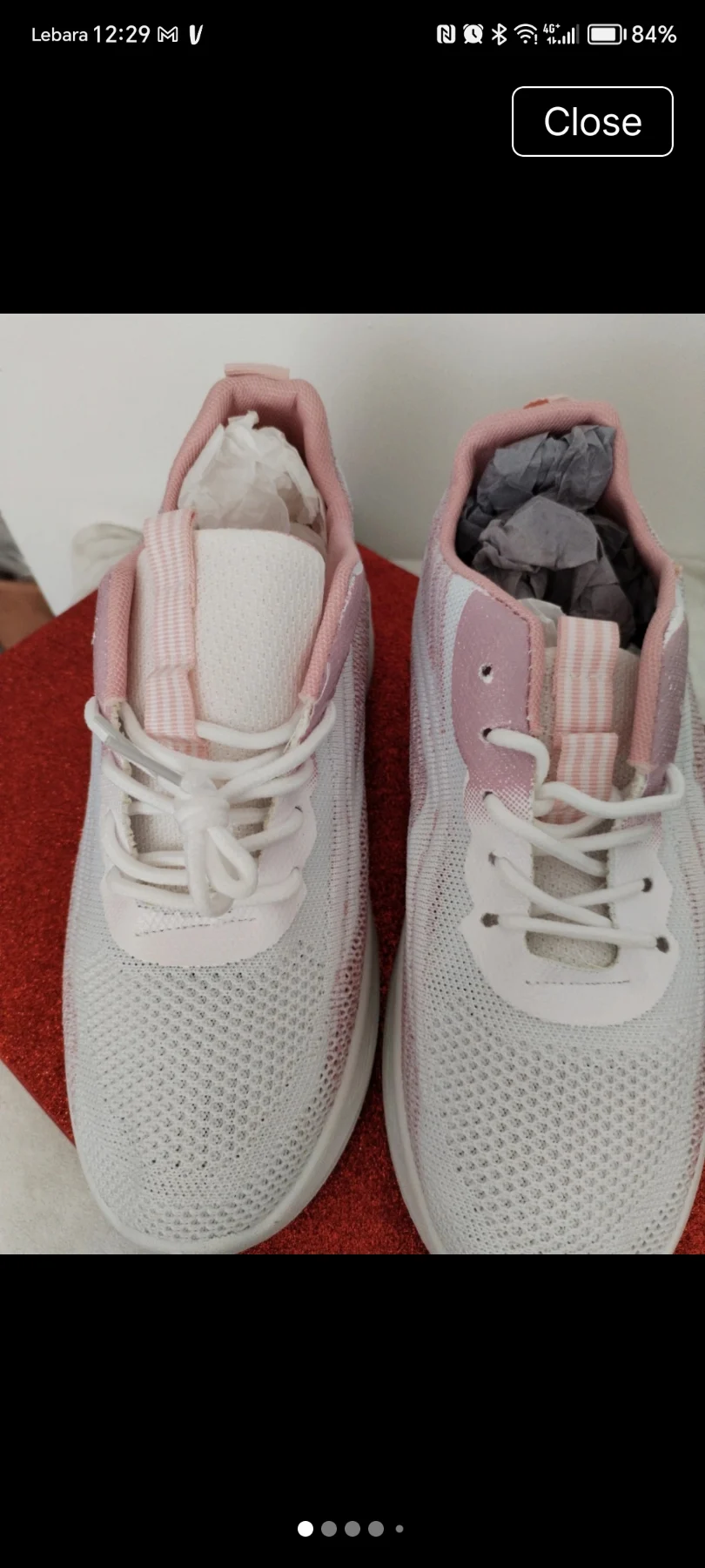 🩷white/pink trainers size 5 comfortable footwear 🩷