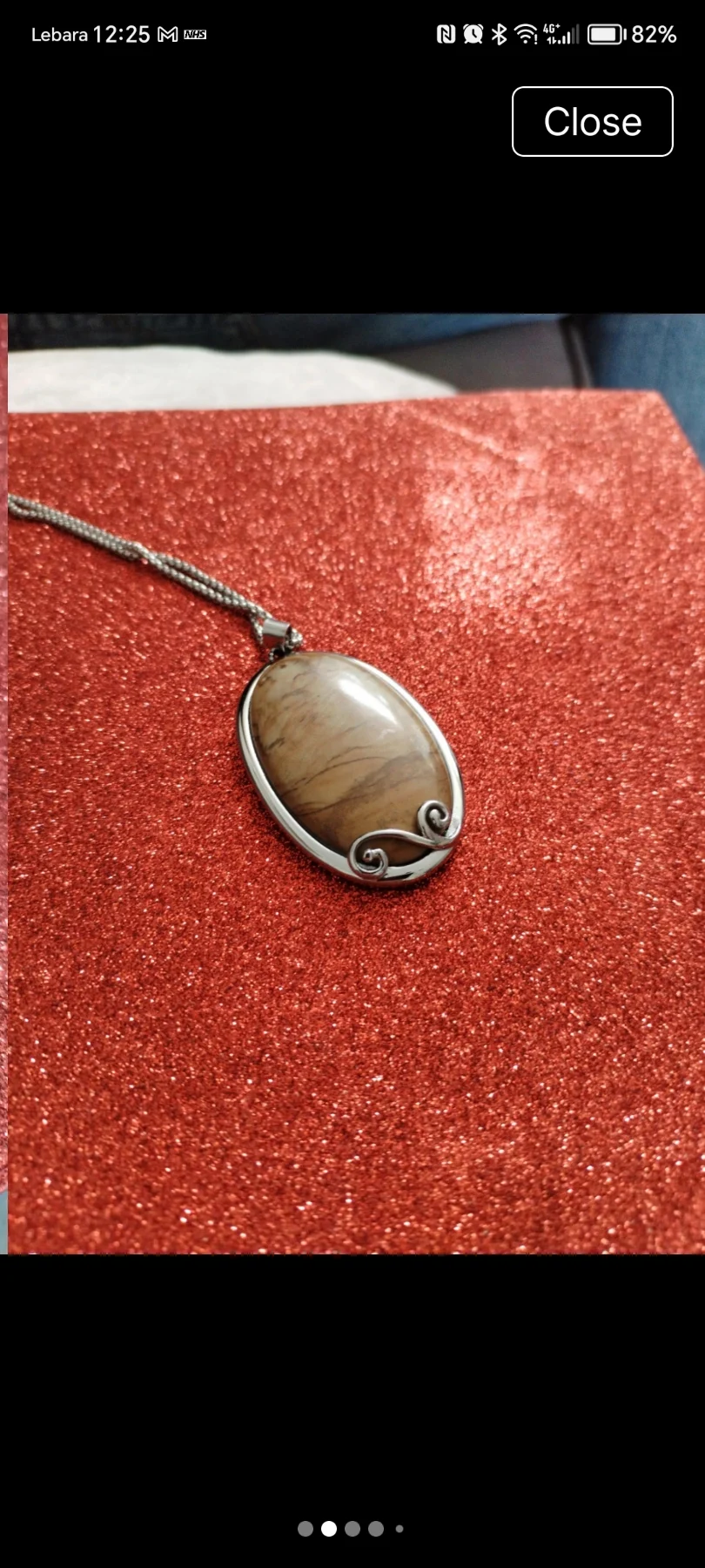 🧡Genuine unique picture jasper gemstone necklace with scroll design 🧡