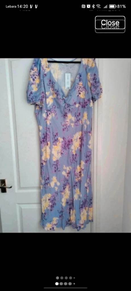🆕💜stunning george summer sun dress sweetheart neckline beautiful colours 🤔size 22 💛