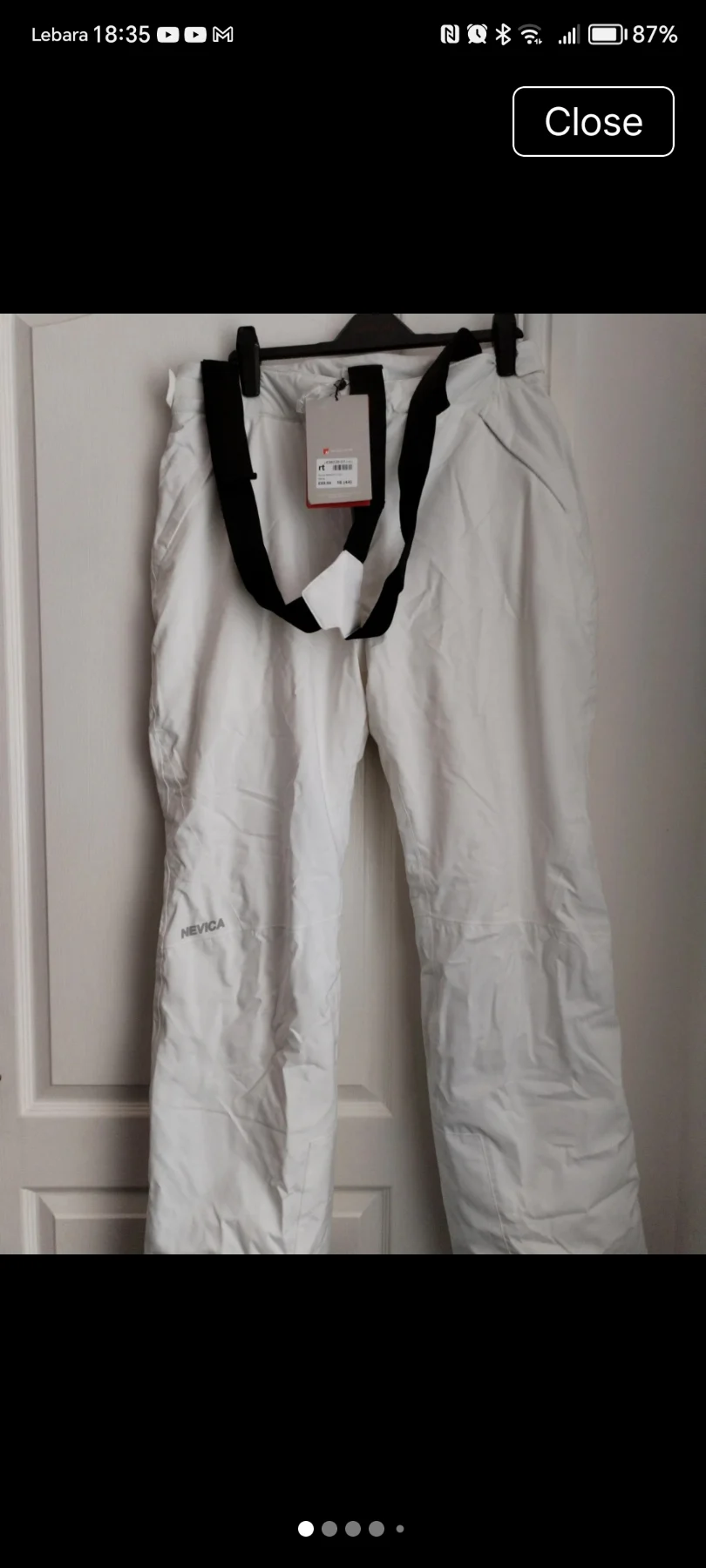 Nevica ski pants white size 16🩷 removable braces included 🩷